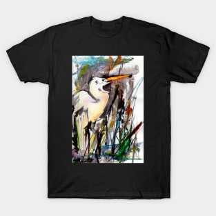 Heron in Cat Tails T-Shirt